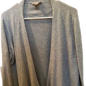 Ladies wrap cardigan with a tie.